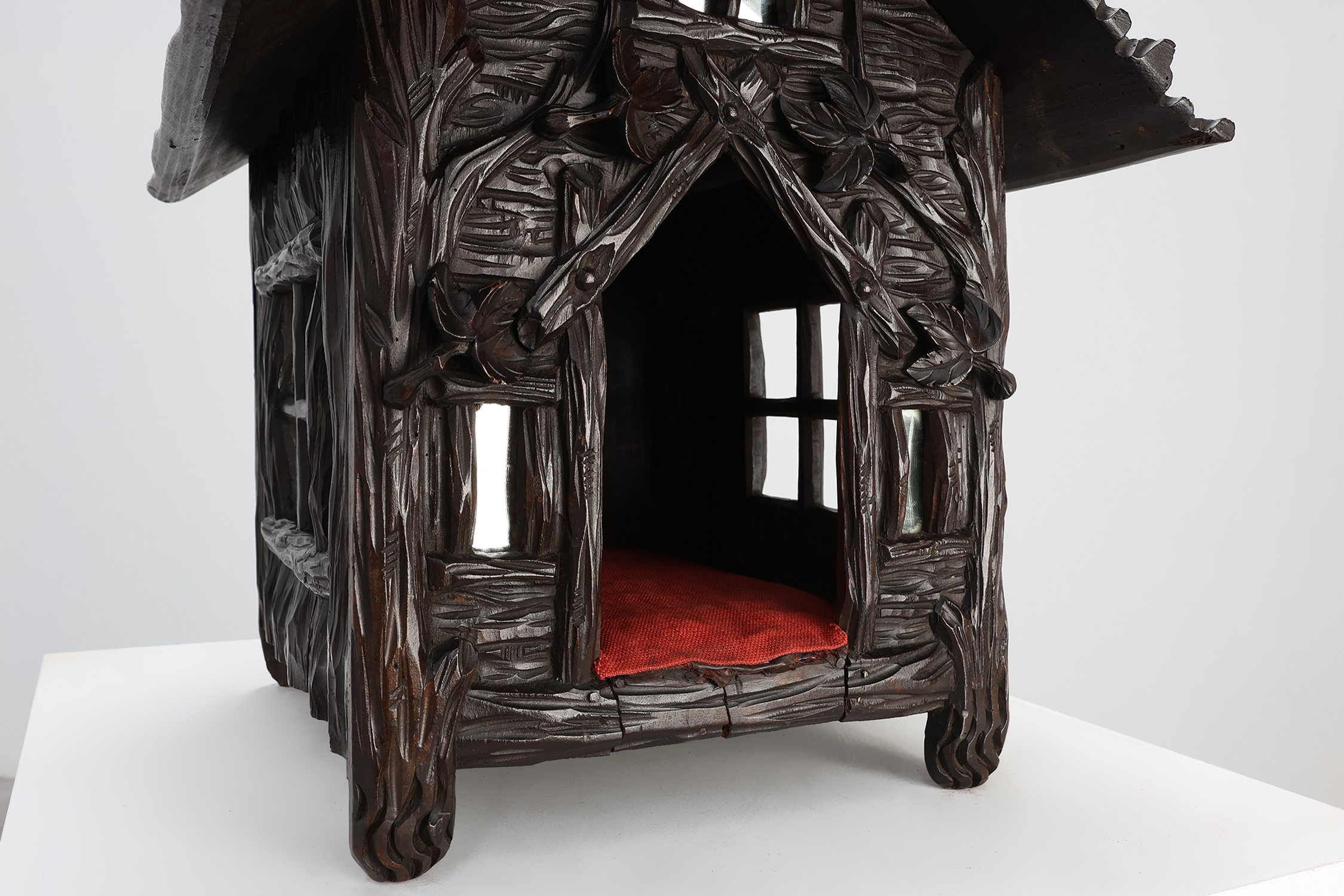 Black Forest style carved oak dog kennel, Switzerland/Germany, ca. 1850thumbnail